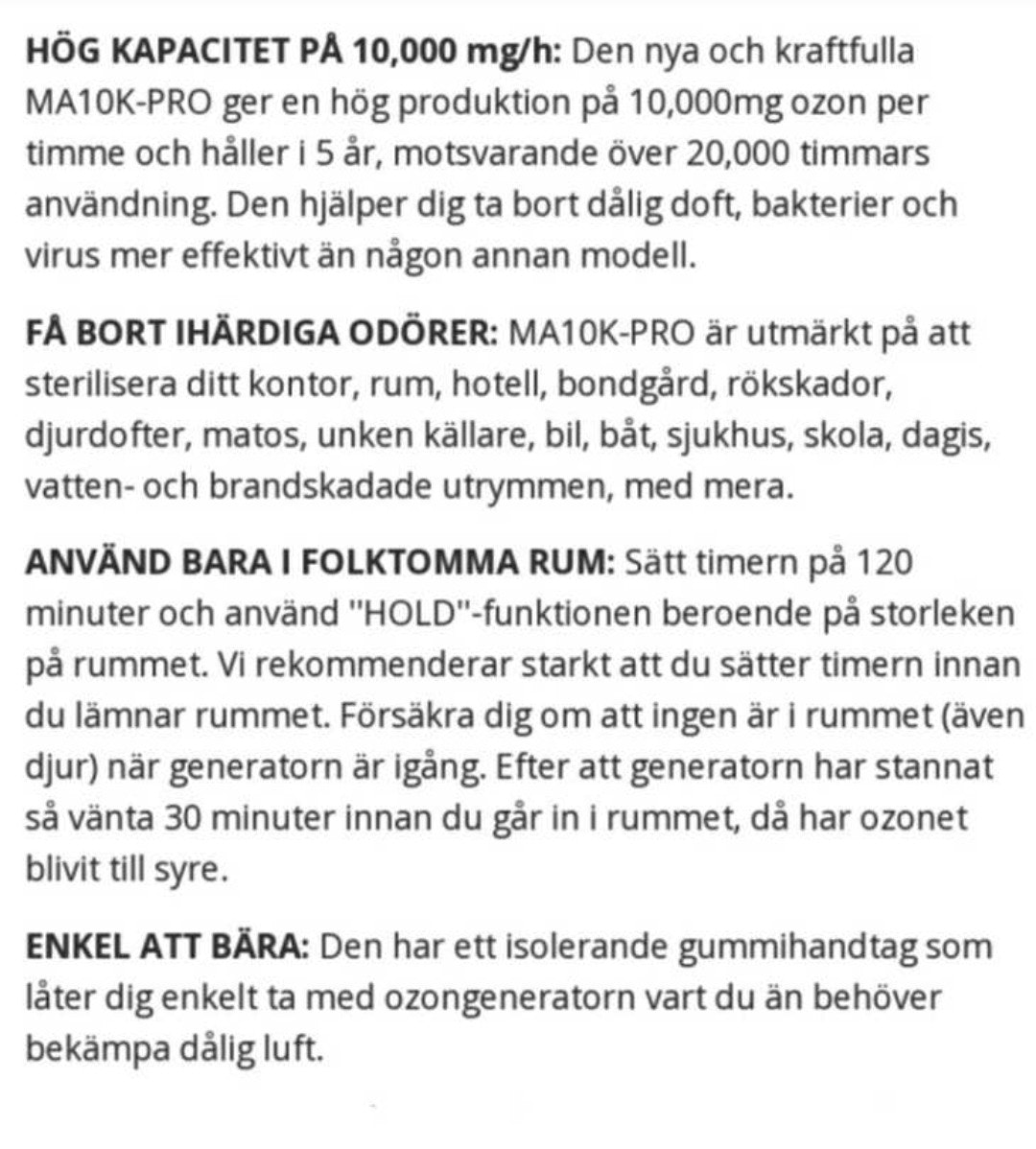 Ozongenerator – ta bort lukt i bil & bostad – bild 2